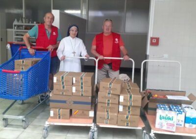 Reparto de alimentos mes de agosto